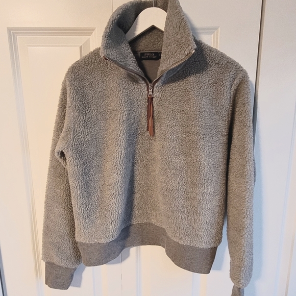 POLO Ralph Lauren Sherpa Half Zip Sweater - Picture 1 of 3